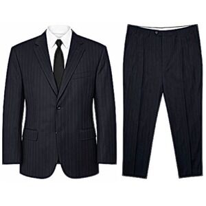 Canali Suit Mens 48R 38x30 Italian Wool Navy Blue Wool 2-Button Formal Business